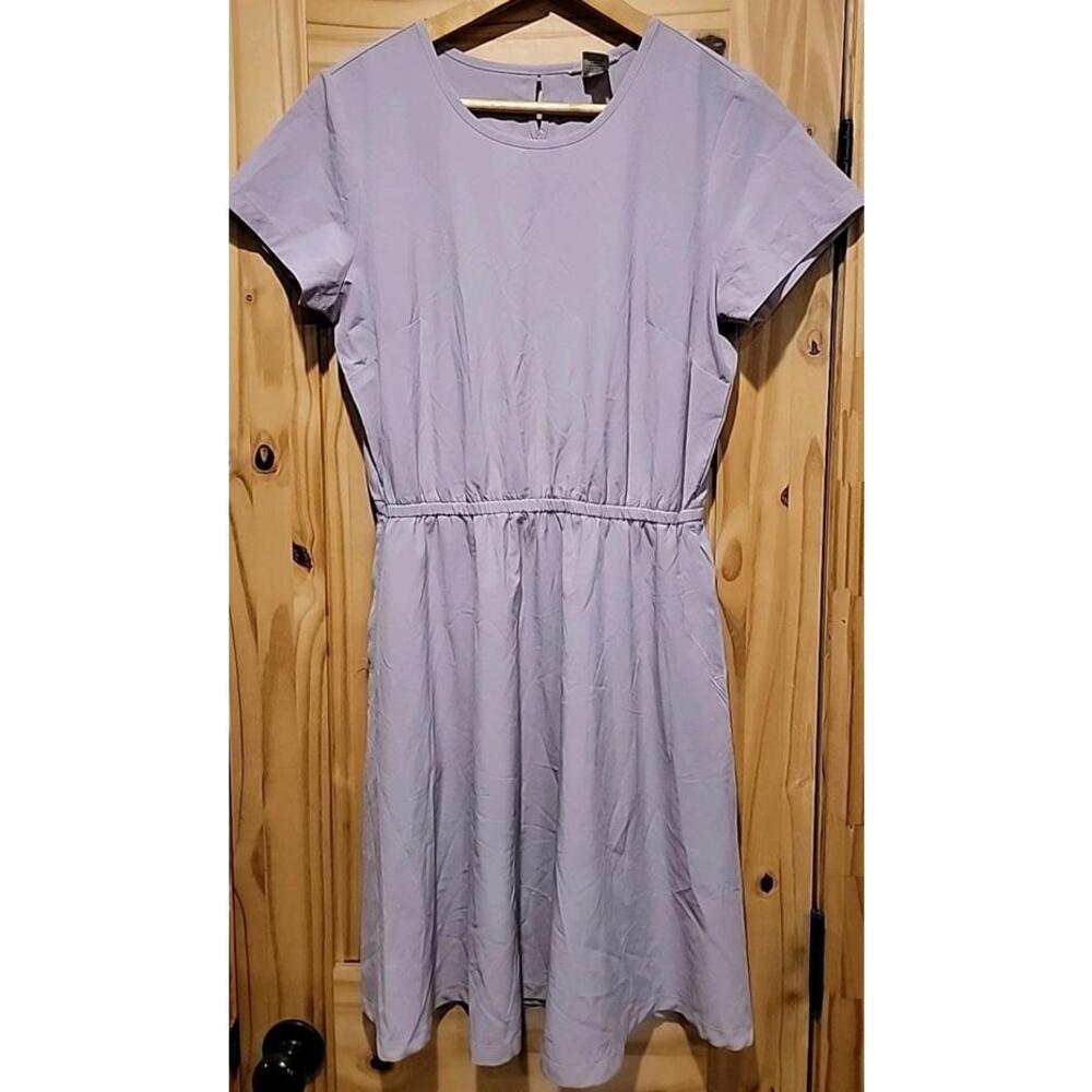 Duluth Trading Company NoGA Classic Short Sleeve Dress Womens XS Purple Hiking